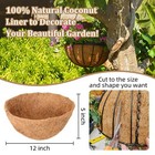 6 Pack 12 Inch Hanging Basket Coco Liners Replacement 100  Natural Round Coconut
