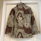 Desert Storm Us Military Camouflage Combat Coat Chocolate Chip Mens Sz Small