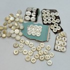 90  Vintage Diminutive Mop Button Lot On Original Cards Carved Doll Crafts