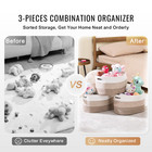 3pcs Cotton Rope Basket Storage 22l Toy Baby Laundry Cotton Organizing Blanket