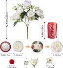 2 Pack Peonies Artificial Flowers Faux Silk Bouquet For Wedding Home Decor