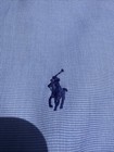 Polo Ralph Lauren Blue Dress Shirt M  Blue Jacquard Long Sleeve Button Down