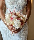 Luxury Mermaid Wedding Dresses Off Shoulder Long Sleeves Lace Pearl Bridal Gowns