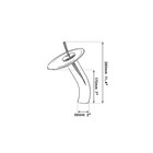 Bathroom Basin Sink Faucet Waterfall Glass Spout Deck Mount 1 Hole Mixer Tap