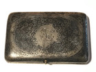 1890 Russian Imperial Antique Silver 84 Niello Troika Horses Rare Cigarette Case