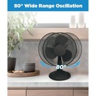 Modern 12  3-speed Oscillating Table Fan - Ft30-8mbb - Black