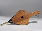 Vintage Fireplace Bellow Air Blower Fire Starter Wood Leather With Brass Eagle