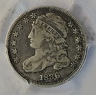 1836 Capped Bust Dime  Pcgs Vf20