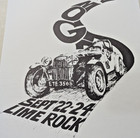 Vintage Morgan 3-4 Group Auto Car British 1995 Lime Rock Poster