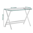 Glass Computer Desk  Student Writing Study Gaming Desk  Home Office Desk