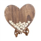 Heart Wooden Guest Book Heart Shaped Frame Guest Write Wishes Wedding Ceremony