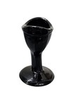 Black Vintage 8 Panel Round Footed  Base Eye Wash Cup  as Is Scratched