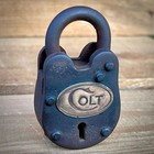 Colt 1855 Cast Iron Lock With Brass Tag   Keys     2 5  X 1 5 
