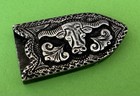 Vtg Unbranded Old Western Sterling Silver Texas Longhorn Steer Belt Buckle Tip