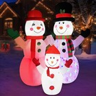 7ft Christmas Inflatable Snowman Family  Giant Blow Up Snowman Christmas 