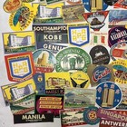 Huge Lot Vintage Luggage Labels Hotel Decals Ocean Liner Travel Mid-century