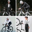 Rockbros Men s Cycling Bib Pants Autumn Winter Fleece Padded Bicycle Leggings