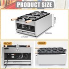 Coin Shape Waffle Baker Commercial Waffle Machine Non-stick Food Pan 3000w