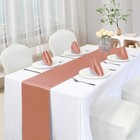 6 Pack Satin Table Runners 12x72 Inches Long Rose Gold Wedding Party Banquet
