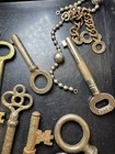Antique Vintage Skeleton Keys Flat Key Various Shapes   Sizes Broken And Damaged