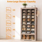 Shoe Cabinet Heavy Duty Shoe Storage Cabinet Freestanding Shoe Rack Greige