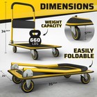 Dolly Cart Hand Truck Folding Heavy Duty Moving Capacity Wheels Trolley 660 Lbs