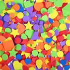 1500 Pieces Self Adhesive Foam Stickers Mini Geometry Shapes Eva Colorful 