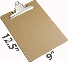 Recycled Wood Clipboard  Letter Size  9  X 12 5  With 6  Clip  3 Pack  83133  br