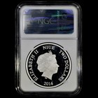 2014 1 Oz Silver Coin     Colorized Mickey Mouse    ngc Pf-70 Niue Disney Characters