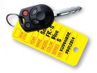 Poly Tag Rounded Corner Plastic Car Key Tags - White Or Yellow  250 Per Box 