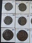 13 Canada Bank Tokens Copper Penny   Half Penny Circulated  1830 s - 1850 s 