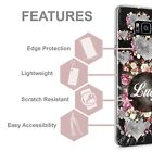 Personalized Name Floral Marble Print Gel Case For Samsung S22 S21 S20 Plus A73