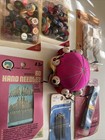 Lot Of Vintage Buttons And Sewing Supplies  Pin Cushion Singer