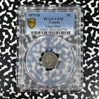 1875-h Canada 5 Cents Pcgs Vf20 Lot g1187 Silver  Large Date