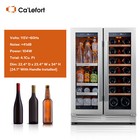Ca lefort 24  Wine Cooler beverage Refrigerator 2 In 1 Dual Zone Home bar