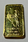 Silver 1 Oz 24k Gold Stain 999 Fine Silver Illinois 21st State Silver Bar