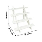 Whitewashed 21  Ladder 4 Tier Wooden Cupcake Holder Dessert Display Stand Party