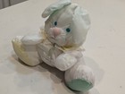Vintage 1988 Fisher Price Puffalump White Bunny 12  Baby Rattle Plush Toy Rabbit