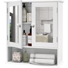 Wall Mounted Bathroom Cabinet W  Mirror Adjustable Shelf Space Saving Organizer
