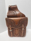 Leather Western Equestrian Trail Tack Tooling Cowhide Carving Horse Saddle Bag