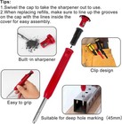 2 Pack Carpenter Pencils Mechanical Pencils With 12 Refills  Construction Pencil