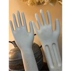 Vintage Industrial Porcelain Glove Molds Matching Pair Hand Sculptures