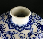 40cm Kangxi Signed Old Chinese Blue   White Porcelain Vase W  Dragon U360