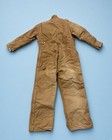 Vintage Carhartt Insulated Brown Duck Coveralls - Red Lined     Size 48 Short -vgc