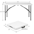 4ft 6ft Portable Plastic Folding Table     Indoor   Outdoor Dining