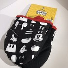 Disney Black   White With Red Trim Mickey Mouse Oven Baking 2pk Mitts 5 5x6 5 In