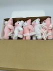 Vintage Applause Les Petits Pink Teddy Bear Plush 5 5    Crib Decor Set Of 5