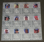 1990 Leaf Preview Uncut Sheet 12 Cards 2nd Year Griffey Larkin Ozzie Rare Find