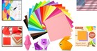 Origami Paper Craft Kit  200 Double-sided 6 Inch Sheets In 20 Bright Colors