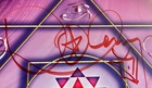 Tool Danny Carey Signed Drumhead 14  Purple Tom Autographed Sacred Geometry Rare
